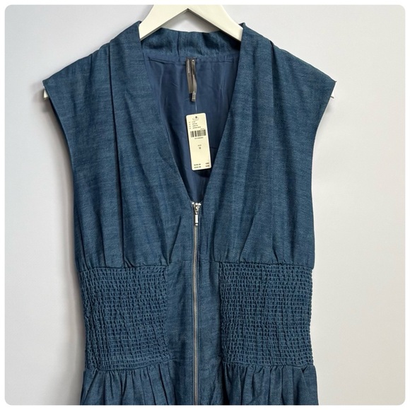 NWT Anthropologie The Tommie Denim Eyelet Trim Dress, M - Picture 4 of 13